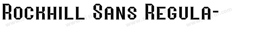 Rockhill Sans Regula字体转换